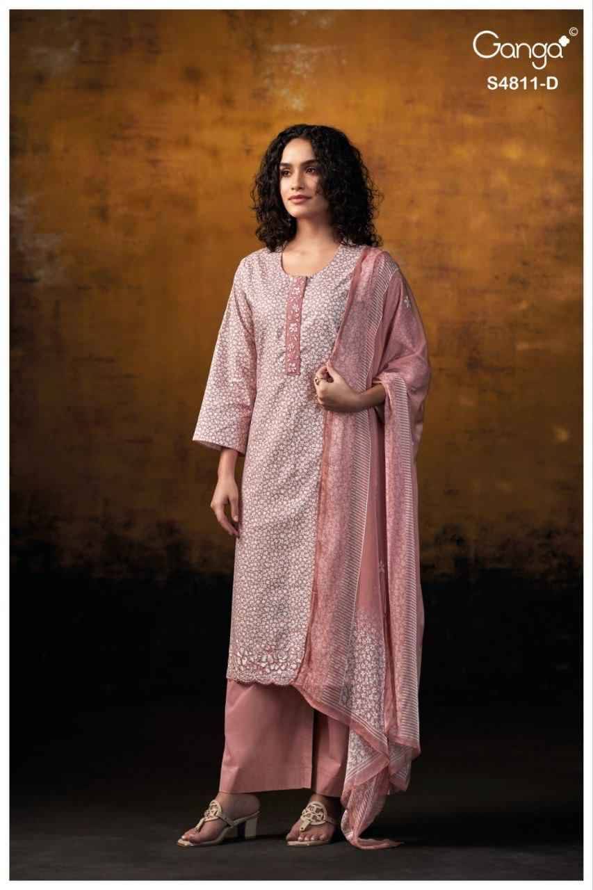 RAMYA 4811 Series By Ganga Fashion Beautiful Festive Suits Stylish Colorful Fancy Casual Wear & Ethnic Wear PREMIUM COTTON Dresses At Wholesale Price